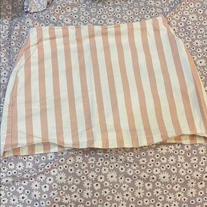 Forever 21 Pink and White Striped Mini Skirt
